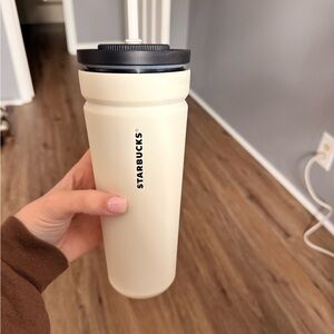 Starbucks Ivory Tumbler with Charcoal Lid